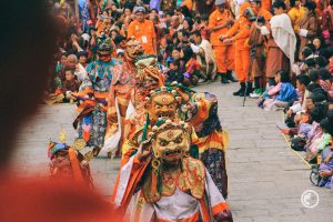 Lễ hội ở Bhutan đều mang mặt nạ như thế này